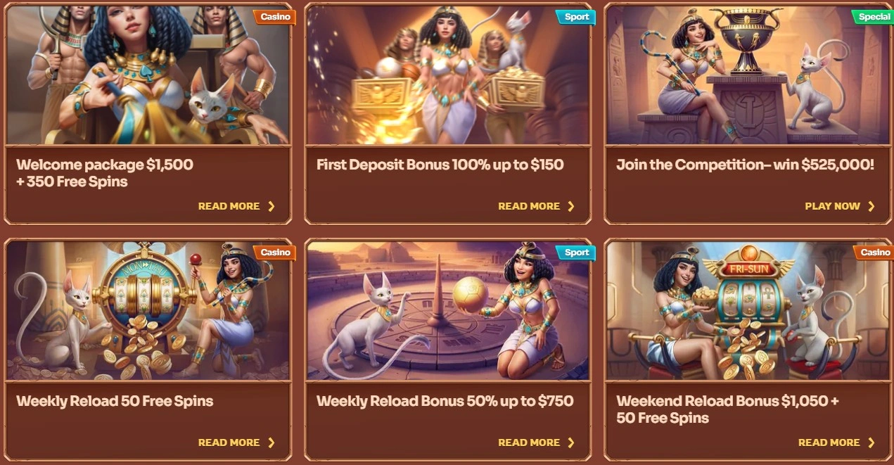 CleoBetRa welcome bonus and free spins